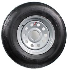 Radial Trailer Tire On Silver Rim St23580r16 Lre 6 Lug On 5.5 Modular Wheel
