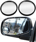 2pc 2 Universal Wide Angle Convex Blind Spot Rear Side View Mirrors Car Truck