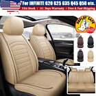 For Infiniti Car 5 Seat Covers Premium Pu Leather Full Set Front Rear Cushions