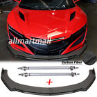 Carbon Fiber Front Bumper Lip Splitter Strut Rods For Acura Nsx Rsx Tsx Integra
