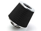 Black 3 76mm Inlet Cold Air Intake Cone Replacement Quality Dry Air Filter