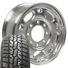16 Inch Rims Tires Set Fit Hd Chevy Gm 35002500 Polished No Cap