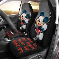 Mickey Mouse Zipper Pattern Get In Sit Down Shut Up Hold On Car Seat Covers