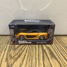 2022 Fast Furious Hans Mazda Rx-7 Collector Car Orange Diecast 132 Scale New