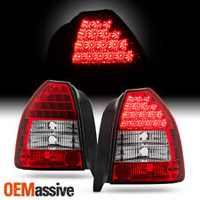 Fits 96-00 Honda Civic Ek9 3dr Hatchback Jdm Red Clear Led Tail Brake Lights Set