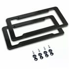 2x Carbon Fiber License Plate Frame Tag Cover Protection Rack Universal Standard
