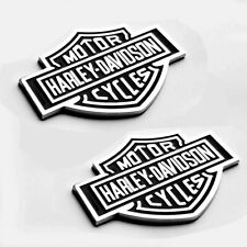 2x Oem Harley Davidson Fuel Tank Emblem Badge Dyna Sportster Street Chrome