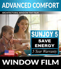 Sunjoy 5 One Way Mirror Privacy Home Commercial Window Tint Film Solar Uv Heat