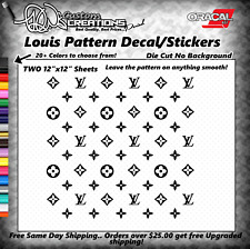 2x Louis Decals 12 Sheets Stickers Vanity Bag Pocket Book Luggage Wall Vuitton