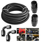 10 Feet 6an8an10an 4 Fitting Stainless Steel Braided Oil Fuel Hose Line Kit