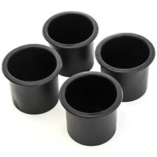 4 Black Plastic Cup Holders Boat Rv Car Truck Inserts Universal Size
