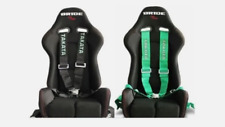 Takata Racing Seat Belt Harness 4 Point Snap-on 3 Cam Lock Universal Black