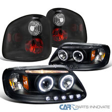 Fits Ford 97-03 F150 F-150 Black Dual Halo Projector Headlightstail Brake Lamps