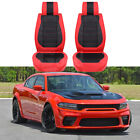 For Dodge Challenger Charger Srt Rt Full Set Car 2 Seat Covers Front Cushion Red