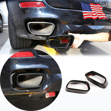 Glossy Black Steel Rear Exhaust Tip Tail Pipe For Bmw X5 F15 X6 2014 -18