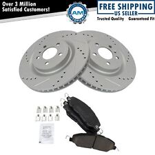 Front Ceramic Brake Pad Performance Rotor Kit For 11-14 Ford Mustang Gt
