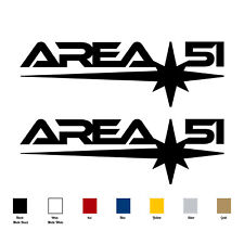 2x Area 51 Vegas Decals Vinyl Stickers Ufo Alien Polaris Flying Saucers