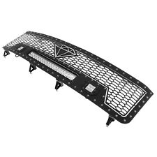 Fits 2011-2014 Chevy Silverado 25003500 Upper Stainless Black Mesh Led Grille