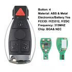 Keyless Entry Remote Car Key Fob Replacement For Mercedes-benz 2005 2006 Iyz3312