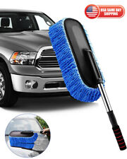 Car Cleaning Duster Microfiber Large Home Wax Treated Plastic Long Handle Brush