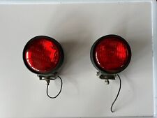Vintage Grote Red Round Glass Fire Truck Lights