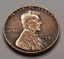 1951 P Lincoln Wheat Cent Penny Ave Circulated Free Shipping P661