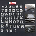 40pcs Diy 3d Chrome Car Emblem Stickers Alphabet Letter Number Symbol Decals