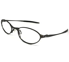Vintage Oakley Eyeglasses Frames O1 11-602 Pewter Matte Grey Round 48-19-130