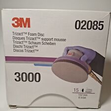 3m 2085 Trizact Hookit Foam Discs 6 Inch P3000 Grit Full Box Of 15 Discs