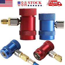 2pc R1234yf Quick Connector Adapter Coupler Auto Ac Manifold Gauge Set Lowhigh
