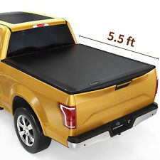 5.5ft 66 Bed Soft Roll Up Tonneau Cover For 2015-2024 Ford F150 F-150 Truck Top