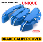 4x Universal Blue 3d Style Car Disc Brake Caliper Covers Parts Brake Accessories