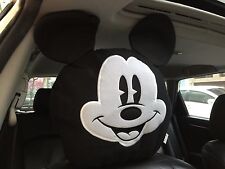 Mickey Mouse Car Accessory 1 1 Piece Head Rest Head Seat Cover Blackwhite