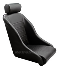 One 67911r Retro Classic Vintage Racing Bucket Seats Pvc Perforated W Sliders