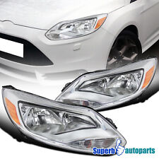 Fits 2012-2014 Ford Focus Headlight Head Lamps Left Right 12-14 Replacement Pair