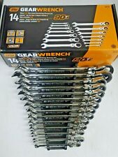 Gearwrench 14pc Sae 90t Ratcheting Flex Head Wrench Set 14 To 1 Wrack 86759