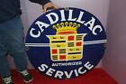Large Cadillac Authorized Service El Dorado Deville 30 Metal Porcelain Sign