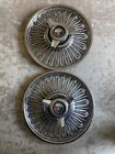 Lot Of 2 1963 64 1964 Ford Galaxie 500 Wire Wheel Hubcaps Wheel Cover