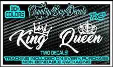 King And Queen Vinyl Decal Sticker Car Truck Crown Turbo Boost Diesel Princess