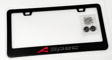 Acura A-spec Black On Black Metal License Plate Frame Tl Mdx Rdx Tlx Integra
