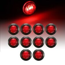 20x 34 12v Marker Lights Led Truck Trailer Round Side Bullet Light Amber Red