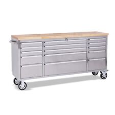 Fh Fohome 72 In Rolling Tool Chest With Wheels 430 Stainless Steel 15 Drawers