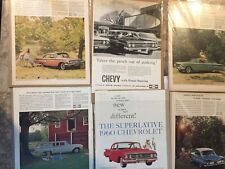 1960 Chevrolet Impala Wagon Belair Sdn Htporiginalad Print Lot Of 6 Iii