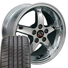 17x9 Chrome Wheels 24545zr17 Tires Set Fits 1994-2004 Mustang Cobra R Style