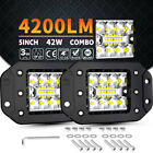 2x5inch Led Work Light Bar 4wd Offroad Combo Pods Fog Atv Suv Driving Lamp White