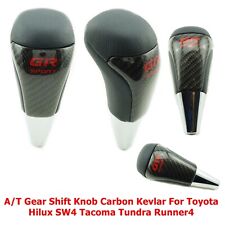 Carbon Fiber Shift Knob At Red Badge For Toyota Hilux Tacoma Tundra