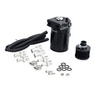 Universal Oil Catch Can Tank Kit Polish Baffled Reservoir With Breather Filter