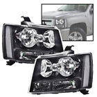 Clear Corner Black Headlights Fit For 2007-2014 Chevy Avalanche Tahoe Suburban