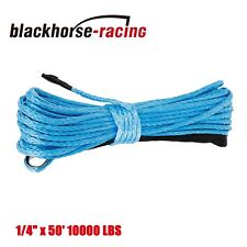 14 X 50 Synthetic Winch Rope Line Recovery Cable 10000lb 4wd Suv Pickup Blue