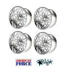 4 22x10 American Force Polished Ss8 Trax Wheels For Chevy Gmc Ford Dodge